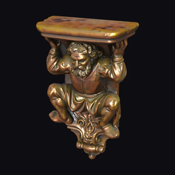 Atlantean Console Bracket