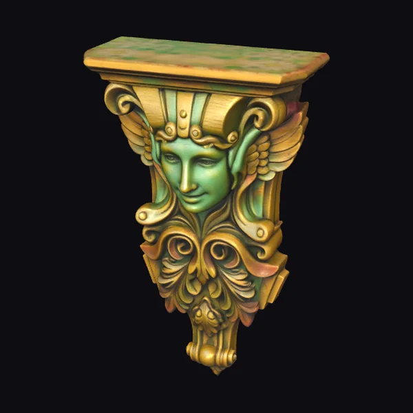 Ornate Green Goddess Console