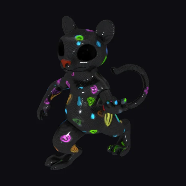 Glowing Black Mouse