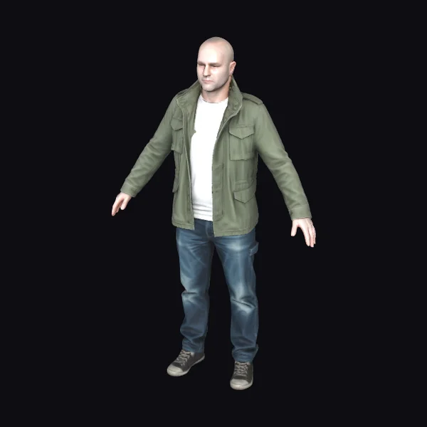 Bald Man Casual Wear