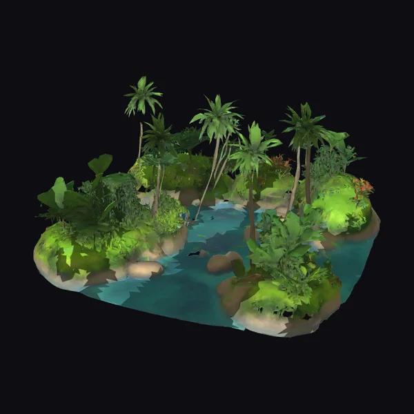 Jungle River Scene