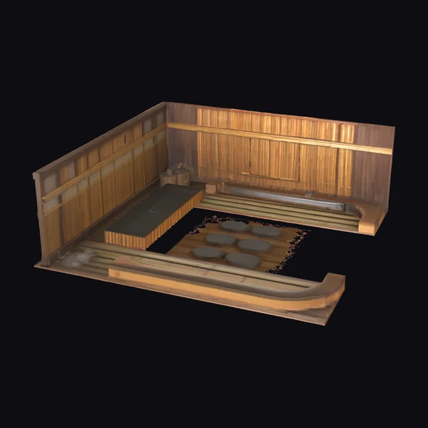 Japanese Bath House Interior