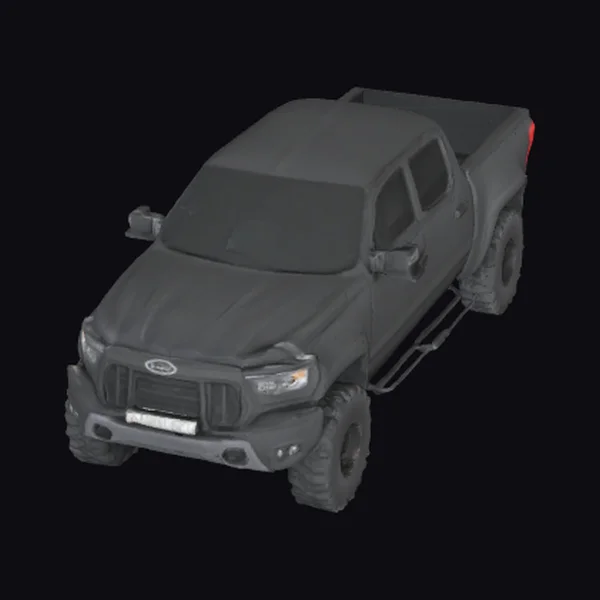 Matte Black Pick-up Truck