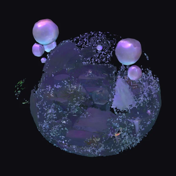 Purple Floral Orb Scene