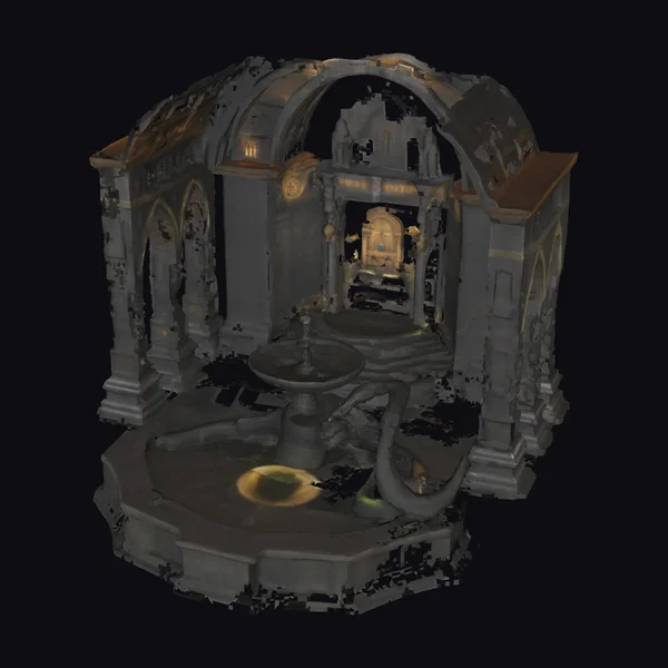 Ancient Temple Courtyard