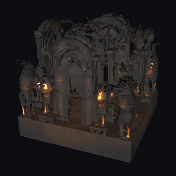 Dark Cathedral Corridor