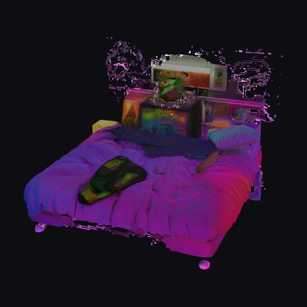 Neon Lit Bed Interior