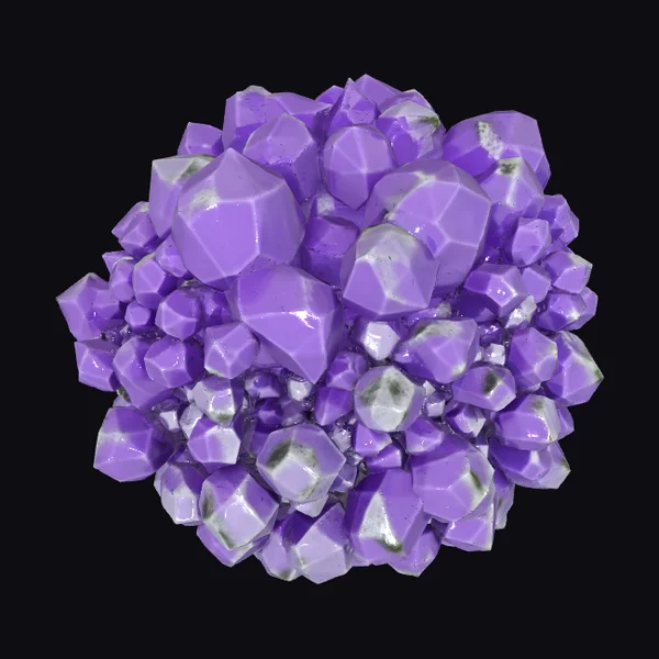 Purple Crystal Mineral Cluster