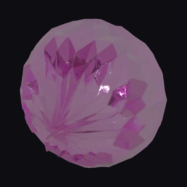 Purple Faceted Gemstone