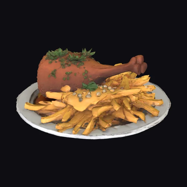 Chicken Leg with Fries
