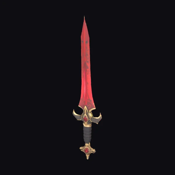 Crimson Sword with Gold Hilt