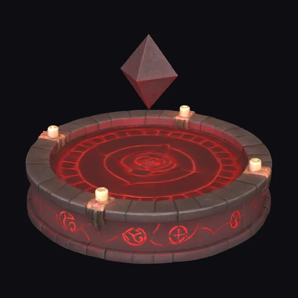 Mystic Red Ritual Circle