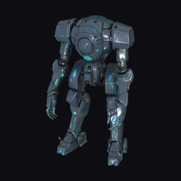 Glowing Mech Quadruped