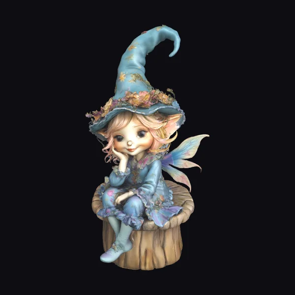 Whimsical Fairy on Stump