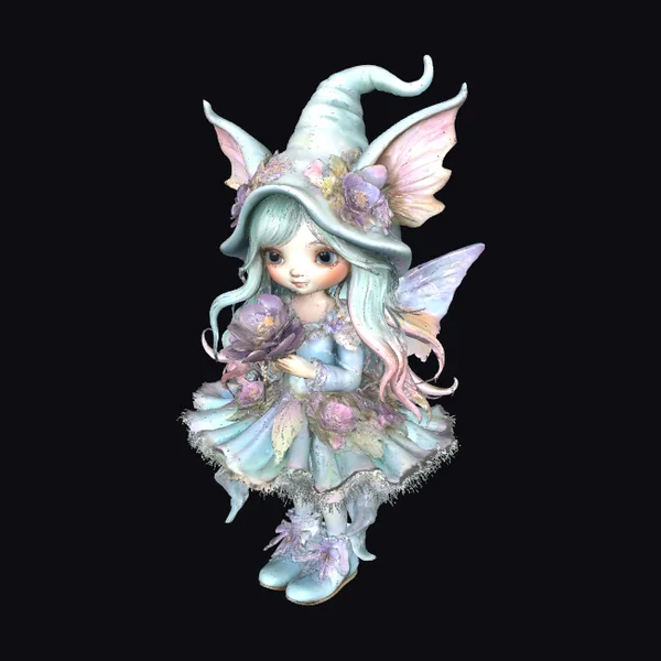 Whimsical Fairy in Floral Attire