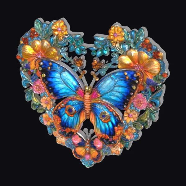 Colorful Butterfly Brooch