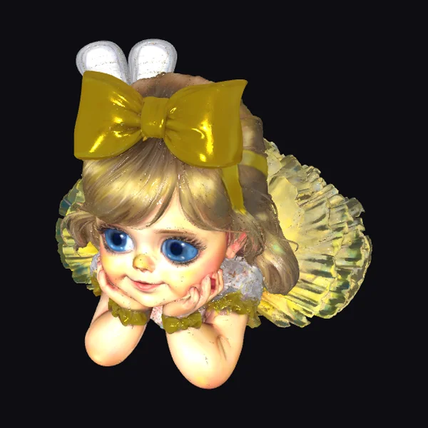 Little Bunny Girl Portrait