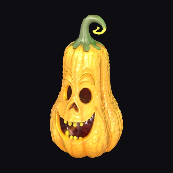 Tall Jack-o-Lantern Face