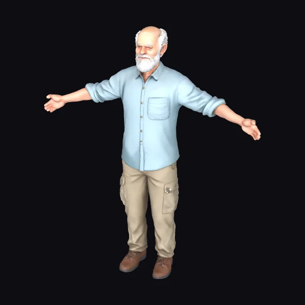 Elderly Man Casual Wear