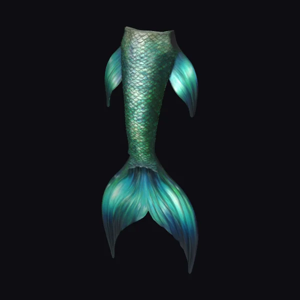 Vibrant Aqua Mermaid Tail