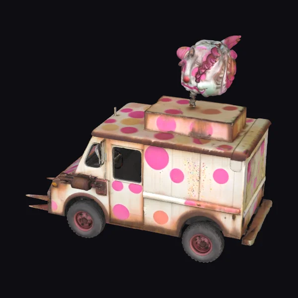 Pink Polka Dot Ice Cream