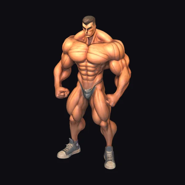 Muscular Male Bodybuilder