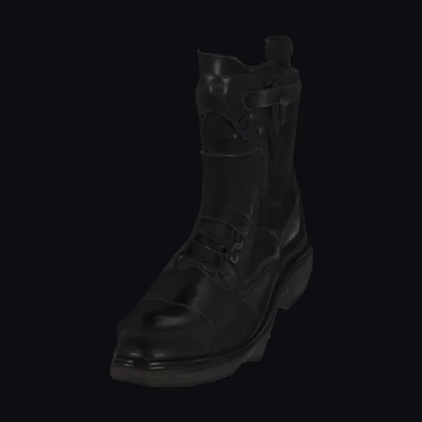 Black Leather Goth Boot