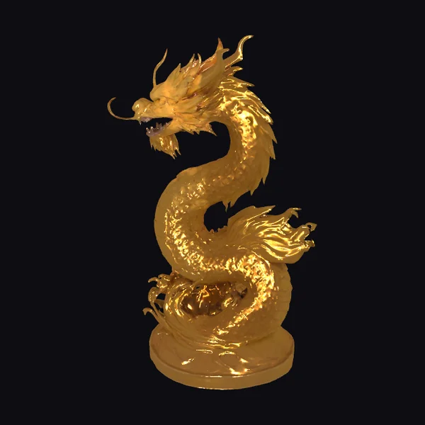 Golden Dragon Statue