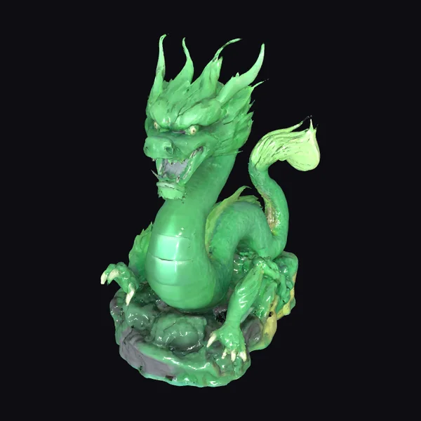 Jade Dragon Statue