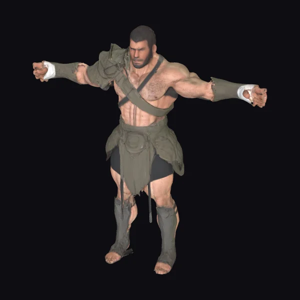 Muscular Warrior Statue