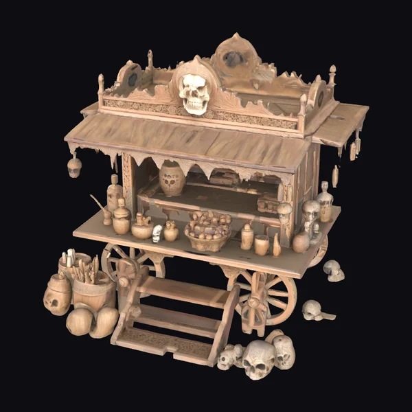 Wooden Spirit Market Cart