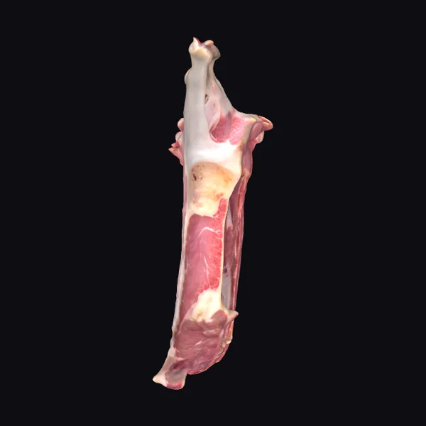 Raw Lamb Carcass Side