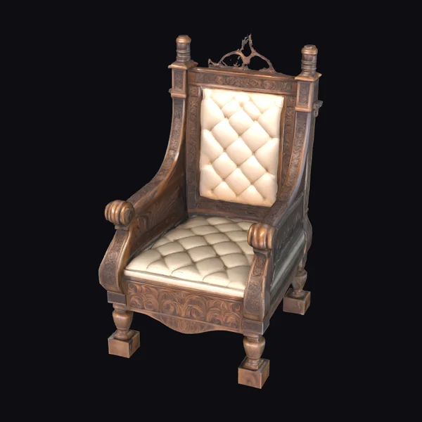 Ornate Wooden Armchair