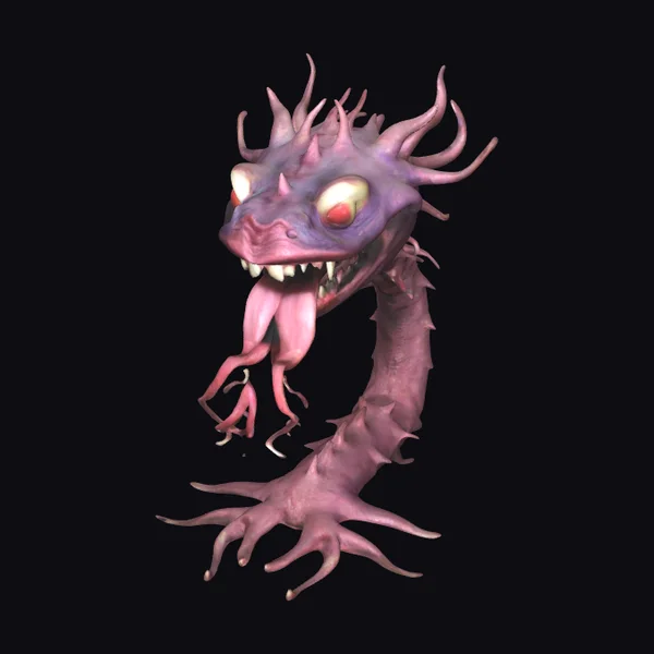 Pink Tongue Monster Head