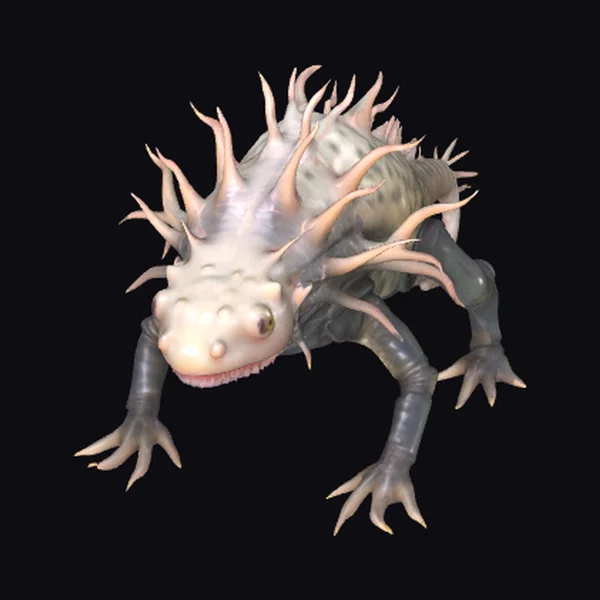 Biomechanical Axolotl Creature