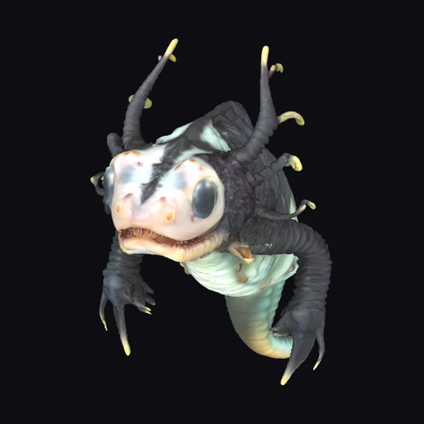 Biomechanical Axolotl Creature