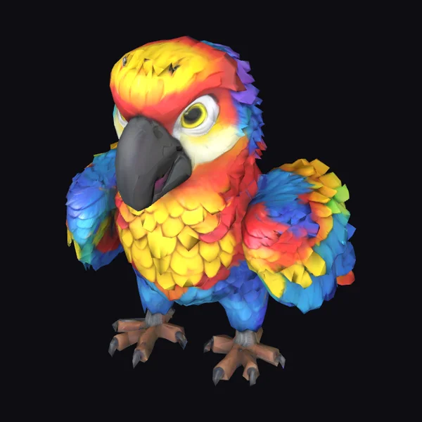 Vibrant Parrot Portrait