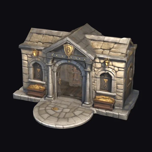 Medieval Stone Bank Building