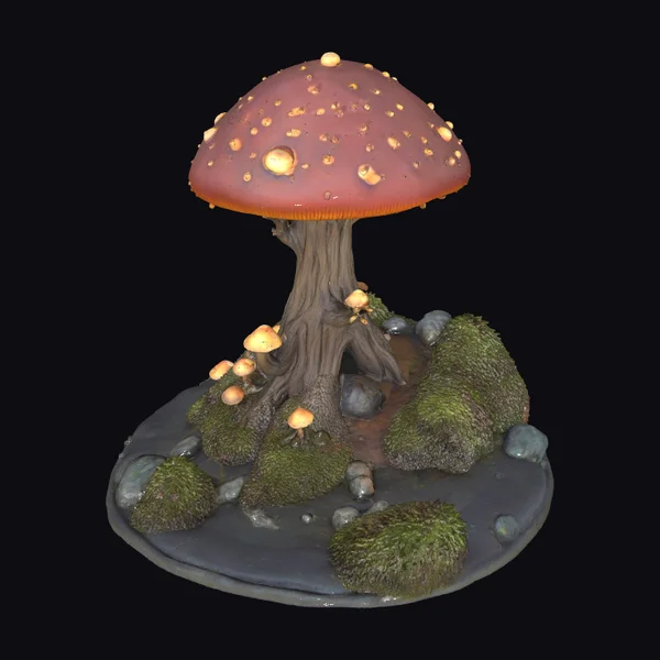 Fantasy Mushroom Tree Landscape