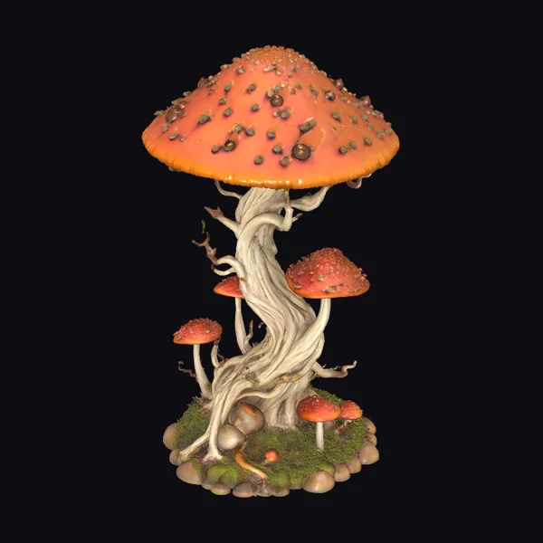 Fantasy Mushroom Tree Landscape