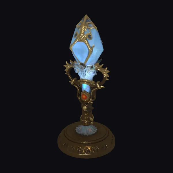 Glowing Blue Magic Wand