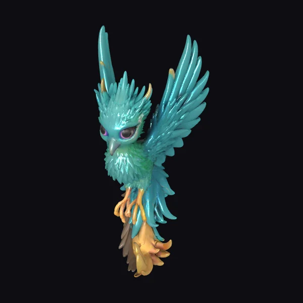 Turquoise Winged Creature