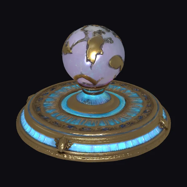 Glowing Orb on Pedestal