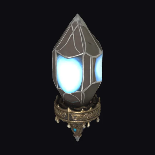 Glowing Crystal on Pedestal