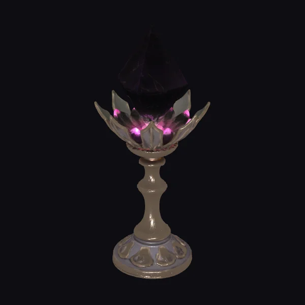 Glowing Purple Magical Artifact