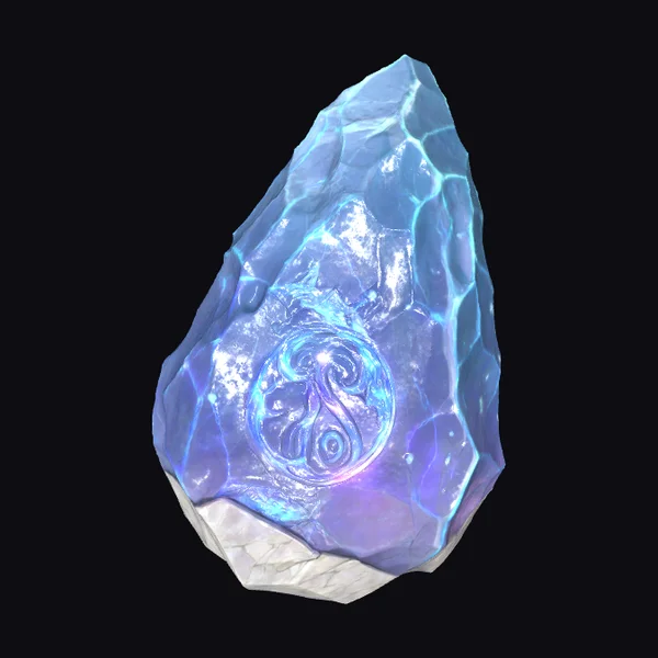 Glowing Blue Magic Stone