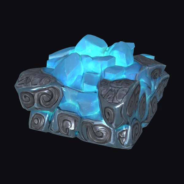 Glowing Blue Magic Stone