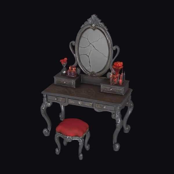 Ornate Vanity Table Set
