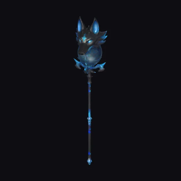 Wolf Head Magic Staff