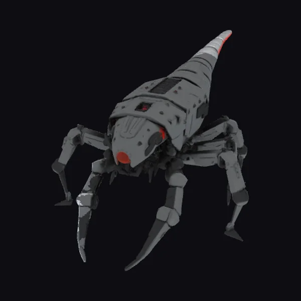 Gray Metallic Spider Drone